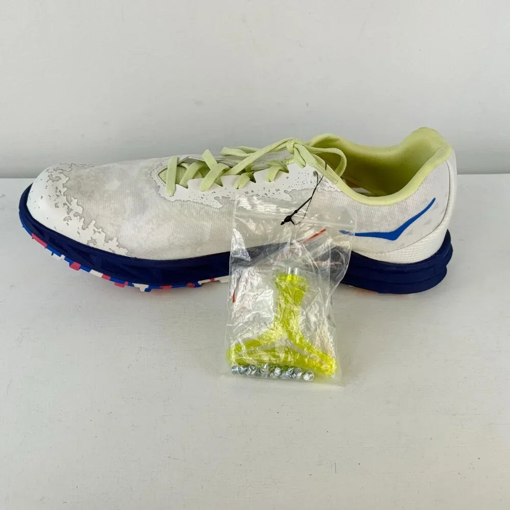 M 11, W 12.5 - HOKA Crescendo XC Cross Country Shoes - White/Blueberry